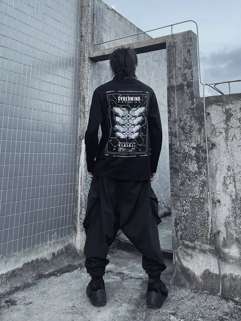 semantic design 00s long tee y2k 平成 Graphics Print Y2K Retro T Shirt Indie Aesthetics Mall Goth