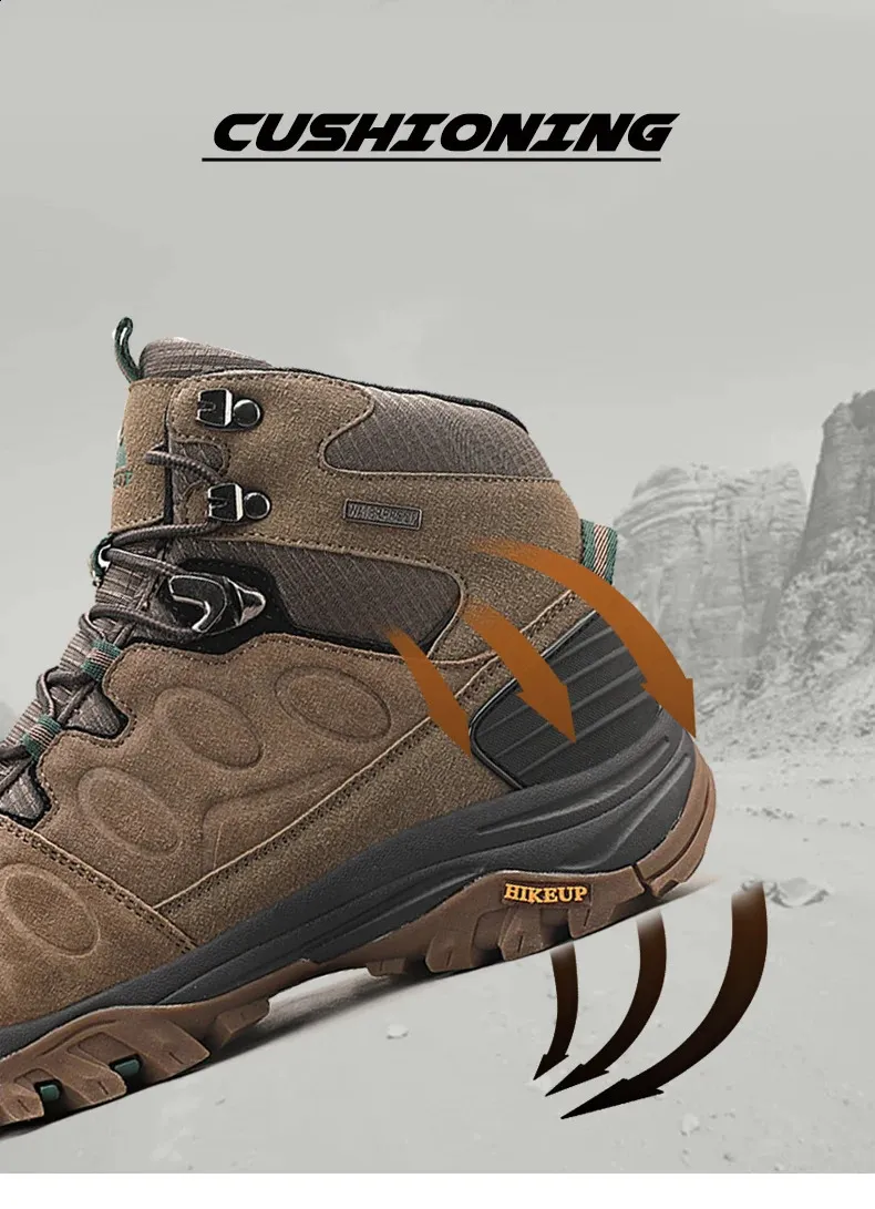 Wanderstiefel Herren Winter Wasserdicht Trekkingschuhe Rutschfest_voghion.com