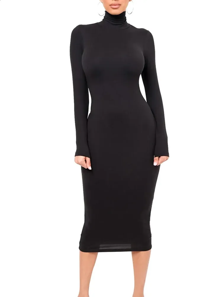 Winter Black Turtleneck Sexy Women Dress Autumn Long... From Eshinestore,  $15.76 | DHgate.Com