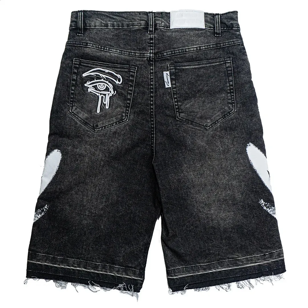 Harajuku Strt Fashion Mens Embroidered Witchery Jeans Y2K Harajuku Strt Fashion Mens Embroidered Witchery Jeans Y2K
