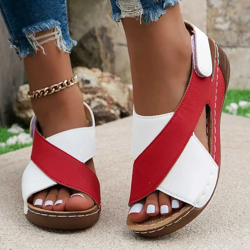 Womens Wedge Sandals Comfortable Summer Shoes, Ladies Walking
