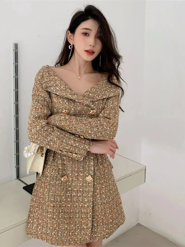 Autumn Tweed Mini Dress For Women Off Shoulder Long... From Make_or_break, $53.85 In Bulk | DHgate.Com Autumn Tweed Mini Dress For Women Off Shoulder Long... From Make_or_break, $53.85 In Bulk | DHgate.Com