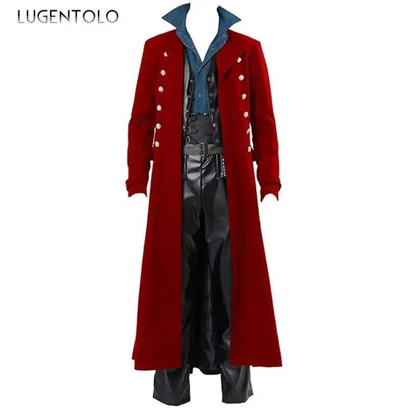 Men's Steampunk Victorian Long Coat - Gothic Trench Overcoat For Cosplay & Halloween