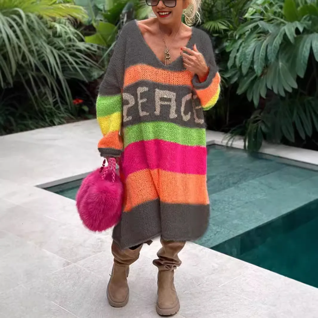 Womens Casual Knit Midi Sweater Dress Color Block Design, Loose Fit, Fall &  Winter Style From Girl_legend, $34.18 | DHgate.Com