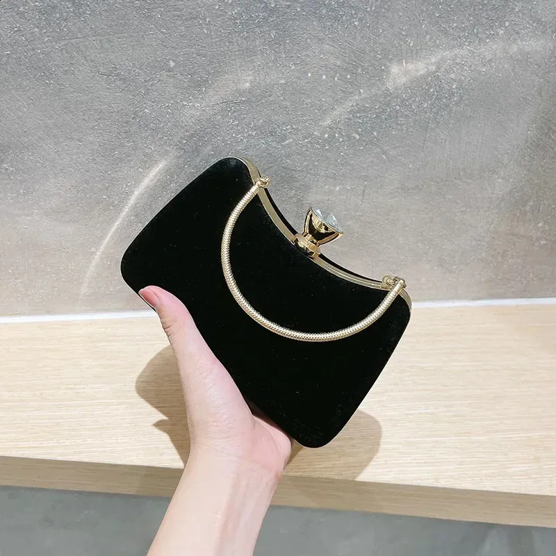 Timeless Black Evening Bag - Elegant Faux Suede Clutch Purse for Parties BBjinronjy Clutch Purse for Women Evening Bags Handbags for  main image 3