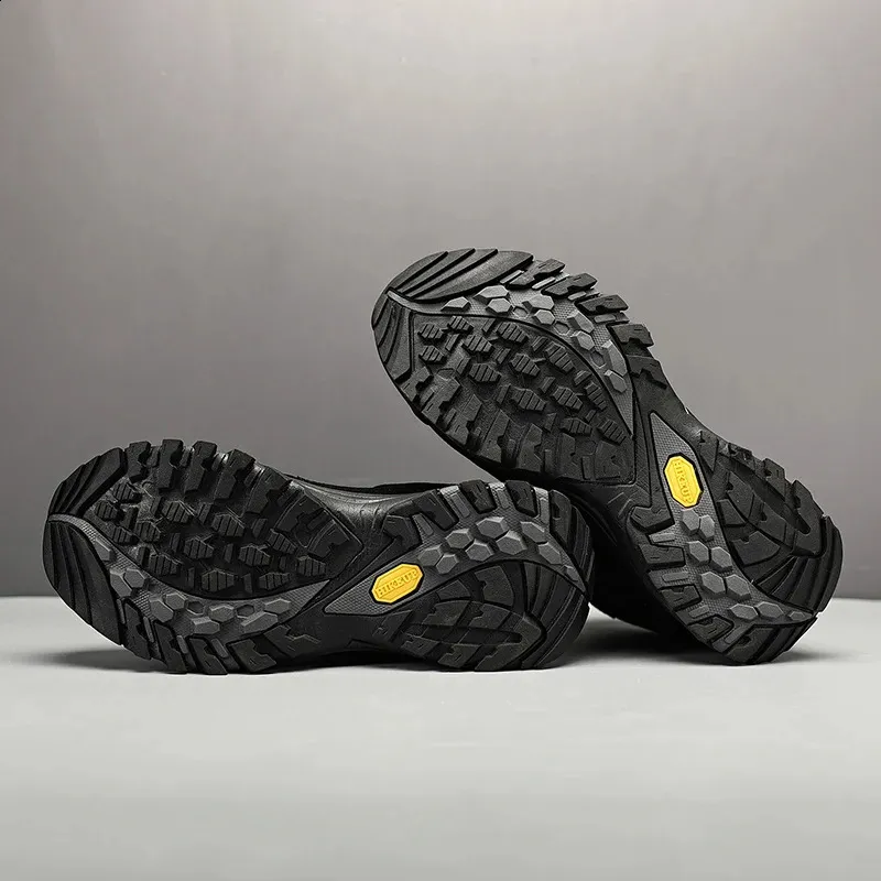 HIKEUP Hoher Herren-Wanderschuh, Winterschuhe, Schnürschuhe, rutschfest, Outdoor-Sport-Freizeit-Trekkingschuhe, wasserdicht, Wildleder_voghion.com