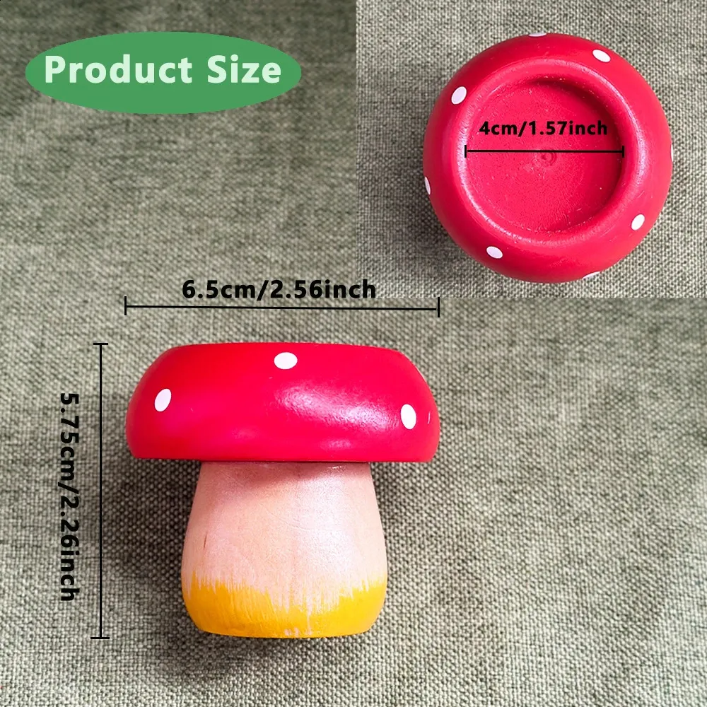 Bougeoir Champignon Décoratif - Résine, Fait Main, 7x7x6 Cm