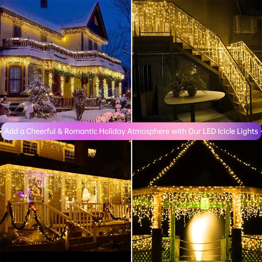 LED Christmas Lights Icicle - Outdoor Lighted Christmas Decorations, Street  Garland - Premium Quality, Shop Now! from Dhgate Party Decoration - price  169.57, image size:1000x1000