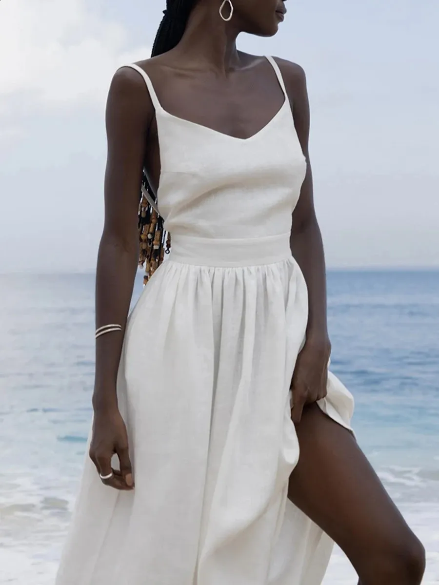 Spaghetti Strap Backless Flowy Chiffon Midi Dress ... From Cool_jack,  $19.77 | DHgate.Com