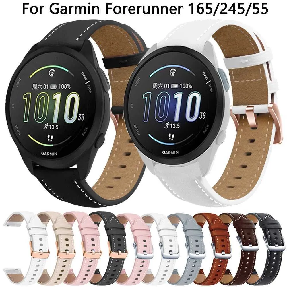 Save Big on Bulk Garmin Forerunner 165 Strap Garmin Forerunner 245 Watch  Bands: 20mm Leather Strap For 165, 645, 55, Venu Plus SQ, Vivoactive 3/5  HR