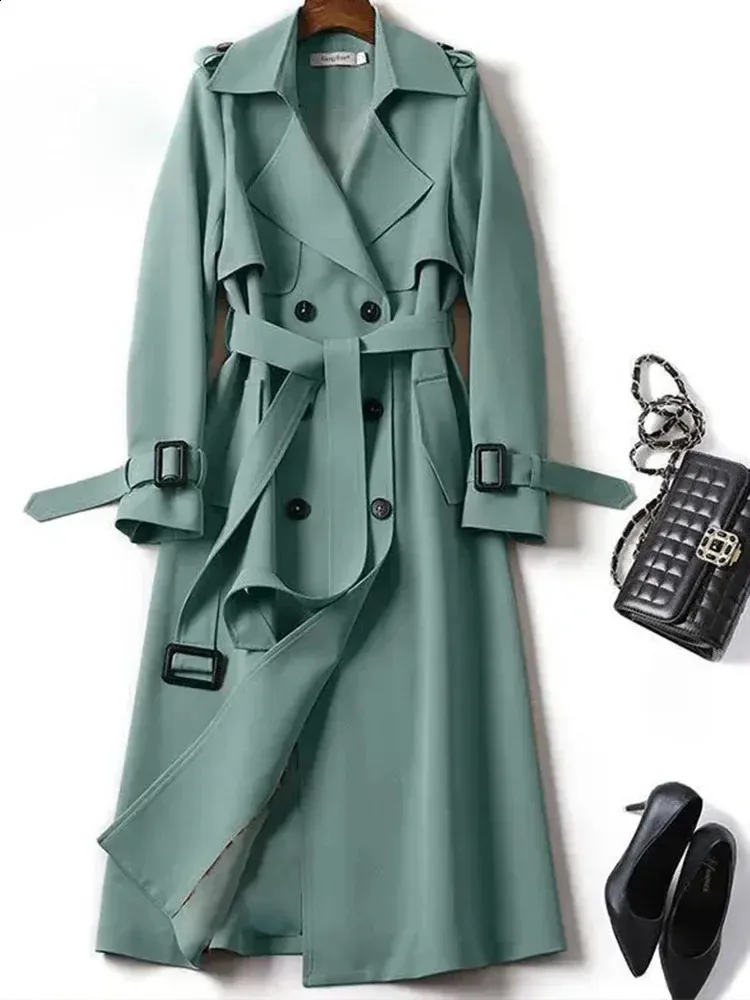 Korean Fashion Women's Trench windbreaker jacket Belt