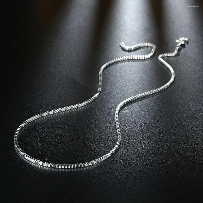 Collar De Cadena De Plata De Ley 925 - Simple, Relleno De 2 Mm, Para Colgantes, Largo Ajustable 16-24"