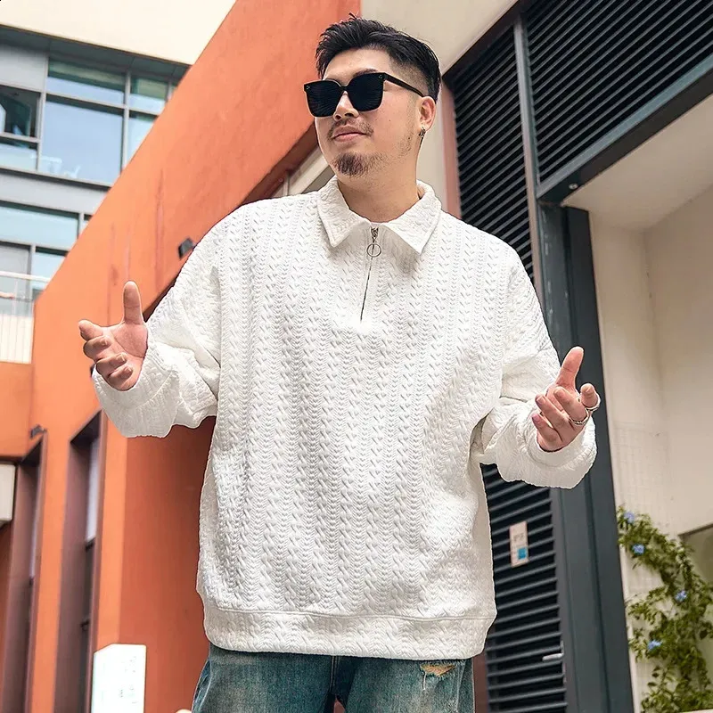 Oversized Knit Polo Sweater: Mens Autumn Pullover, Plus Sizes to