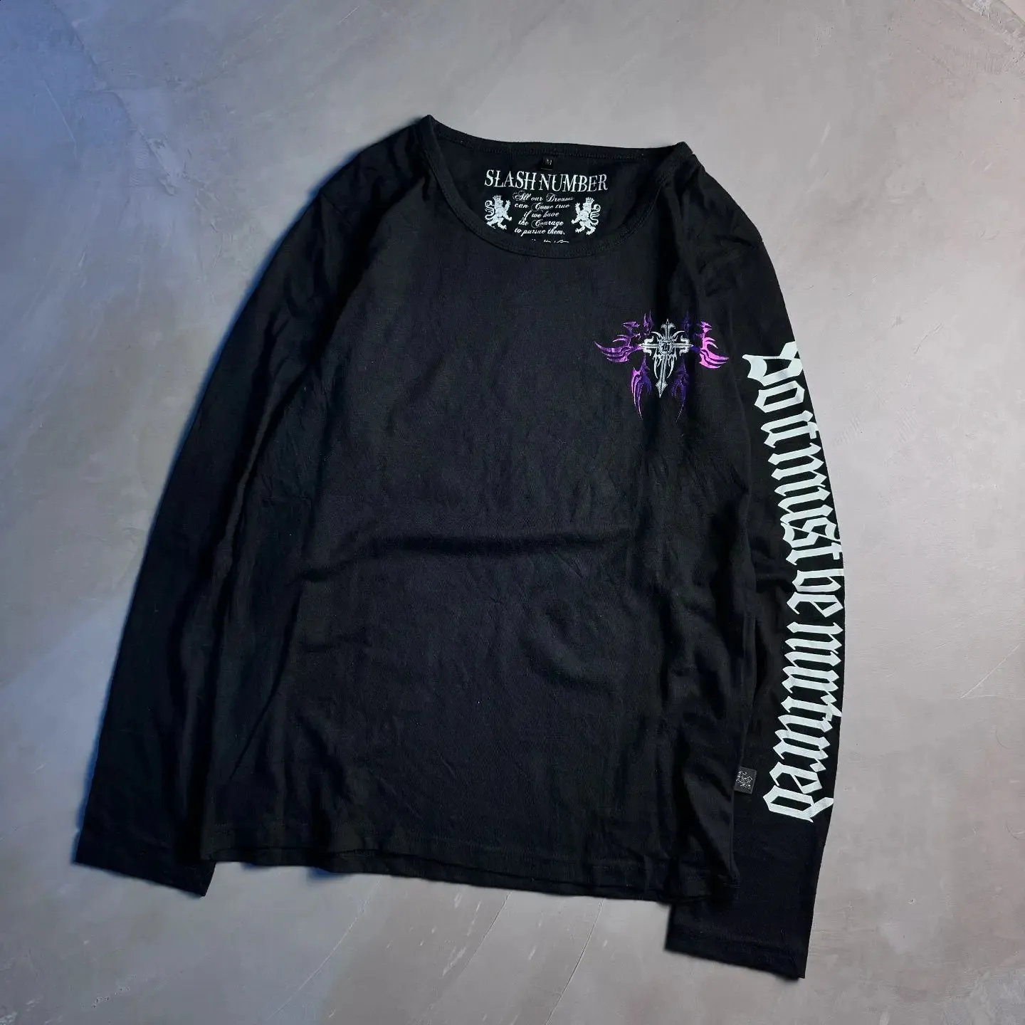 Y2K Long Sleeves T Shirt Autumn Retro Gothic Letter From