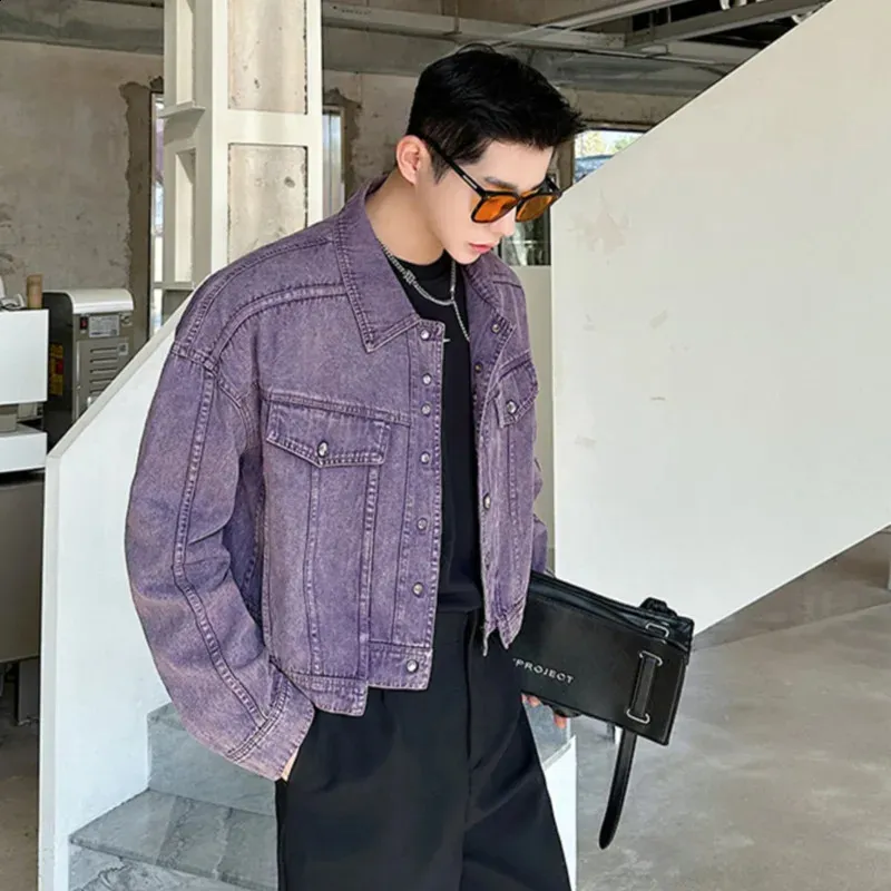 casual jacket purple jean jacket mens