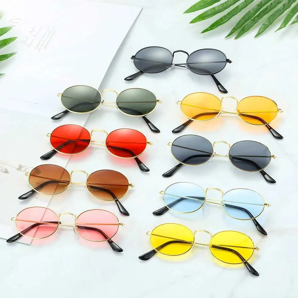 Y240824 UV400 Oval Sunglasses Small Frame Retro... From  display picture 2