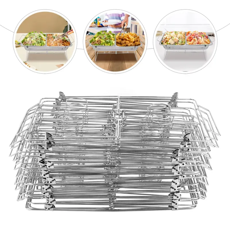 24-Piece Chafing Dish Buffet Set - Stainless Steel Food Warmer Racks ...