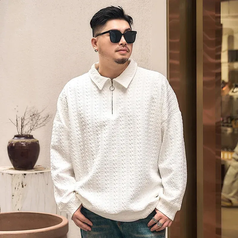 Oversized Knit Polo Sweater: Mens Autumn Pullover, Plus Sizes to