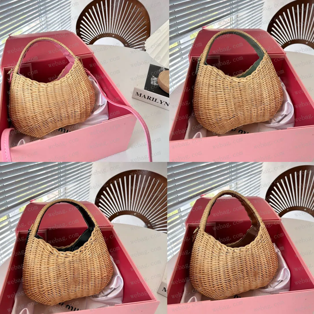 Women Woven Bags Designer Clutch Handbags Tote Handmade Rattan Designer Tote Luxury Mini Handbag Crossbody With Shoulder Strap