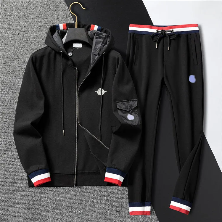 Mens Two Piece Sportswear Set Long Sleeve Jacket And Pants For