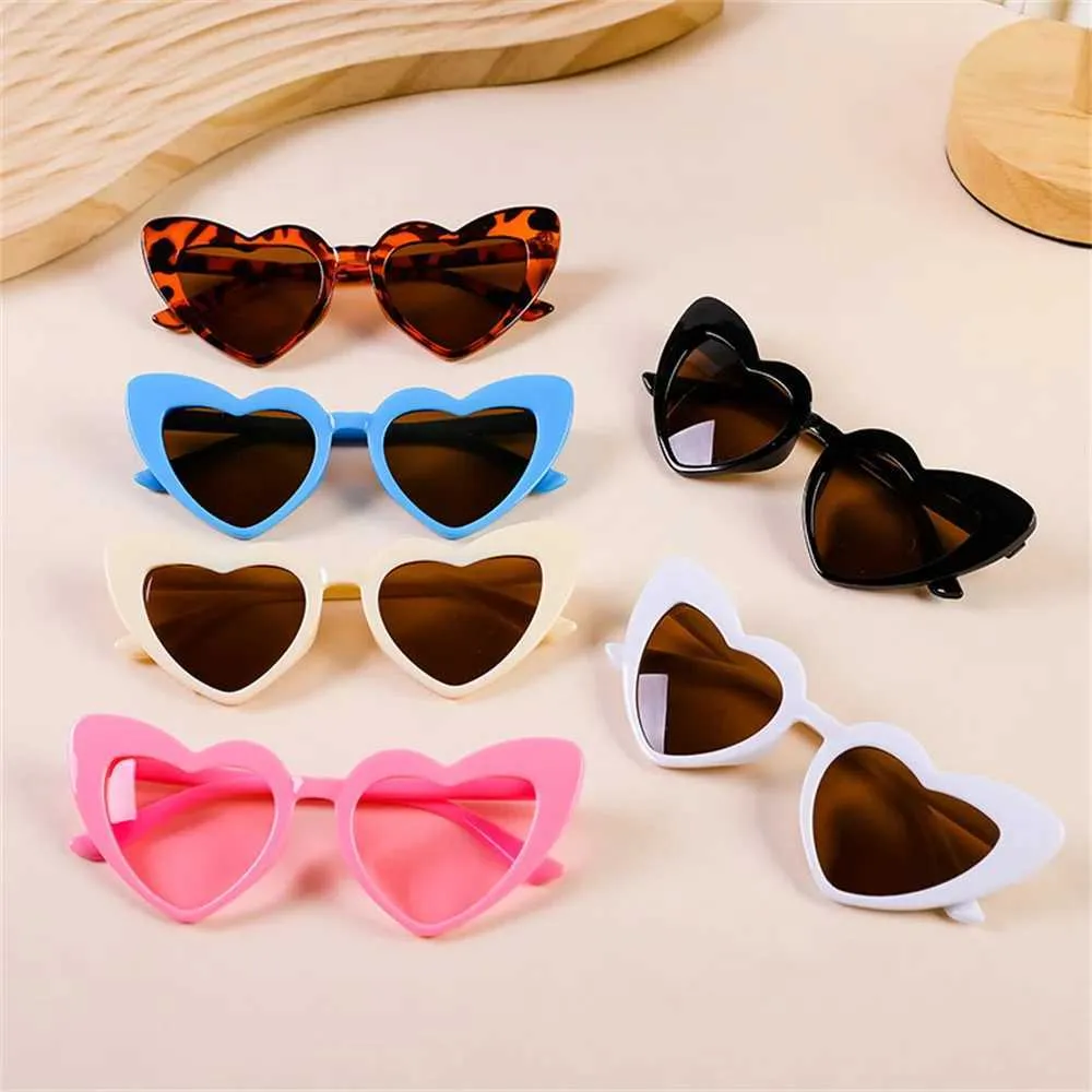 Lunettes De Soleil Pour Enfants - Motif Cœurs, Moustaches, Chat, Nœud - Noir - UV400
