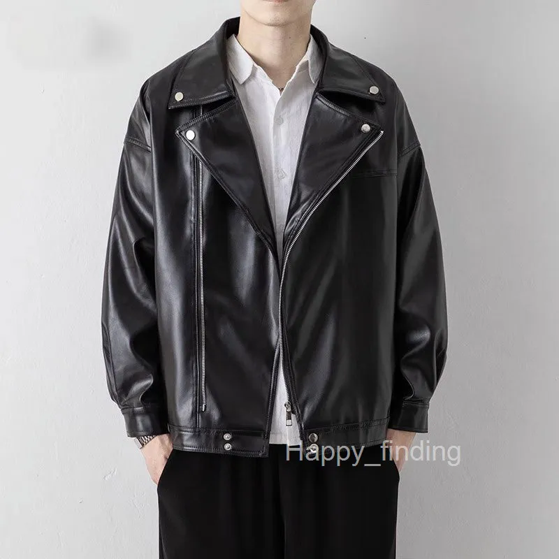 Men's Leather oversized leather biker jacket - Trendy Men's Leather oversized leather biker jacket - Trendy
