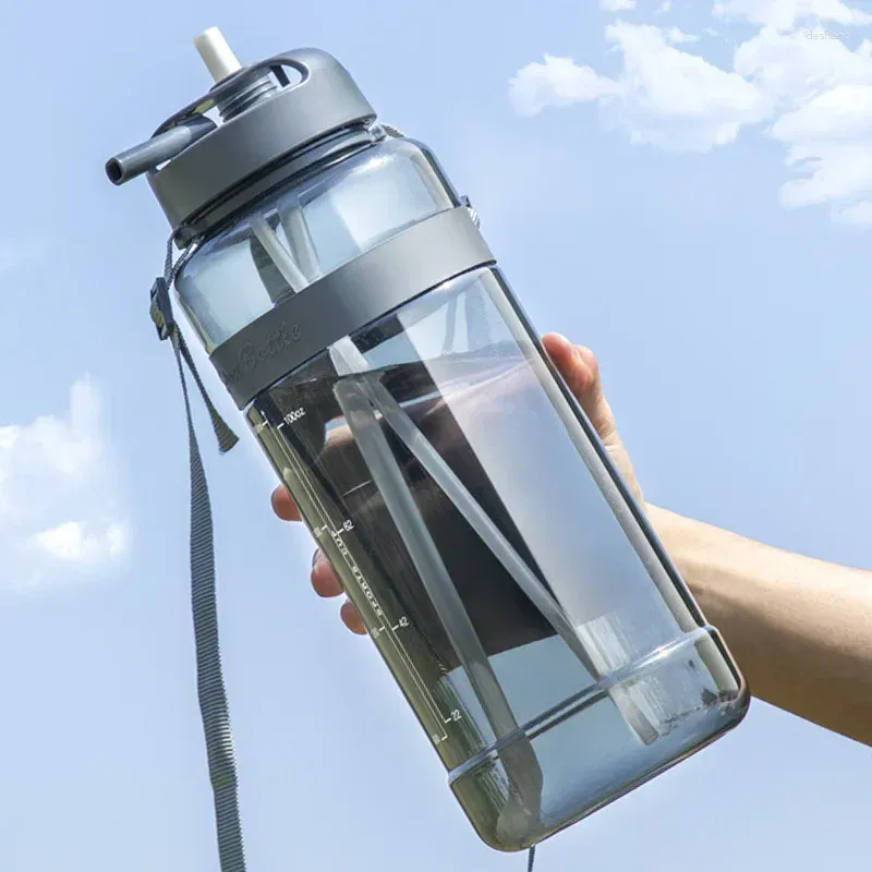 Water Bottles 700ml 1000ml 2000ml 3000ml Double Straw Sport Cup with Straps  BPA Free Plastic from Dhgate Water Bottles - price 12.74
