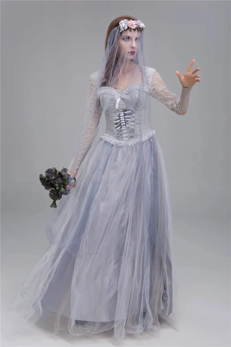 Horror Zombie Bride Halloween Costume - Women's Ghost Dress with Veil - Shop Now! from Dhgate Theme Costume - price 80.49 Horror Zombie Bride Halloween Costume - Women's Ghost Dress with Veil - Shop Now! from Dhgate Theme Costume - price 80.49