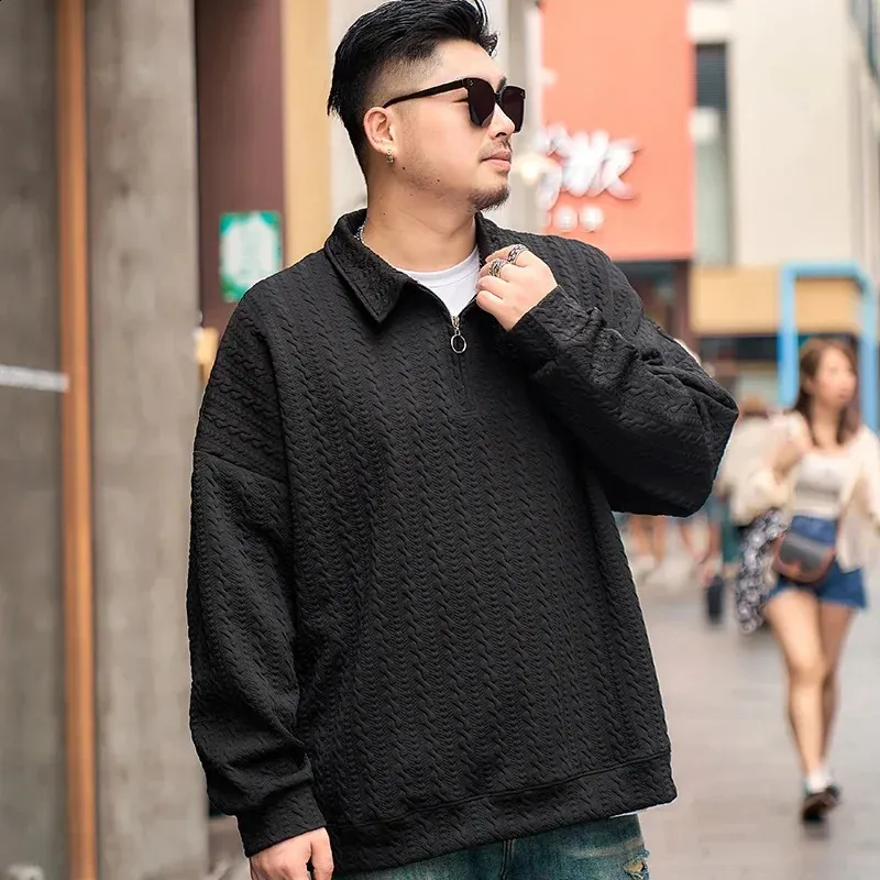Oversized Knit Polo Sweater: Mens Autumn Pullover, Plus Sizes to