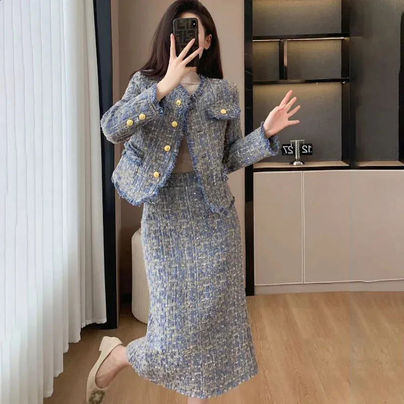 スーツ Festa Tweed Jacket + Dress Set DHgate.com:Chic Tweed Dress & Jacket Set: Premium Womens Two