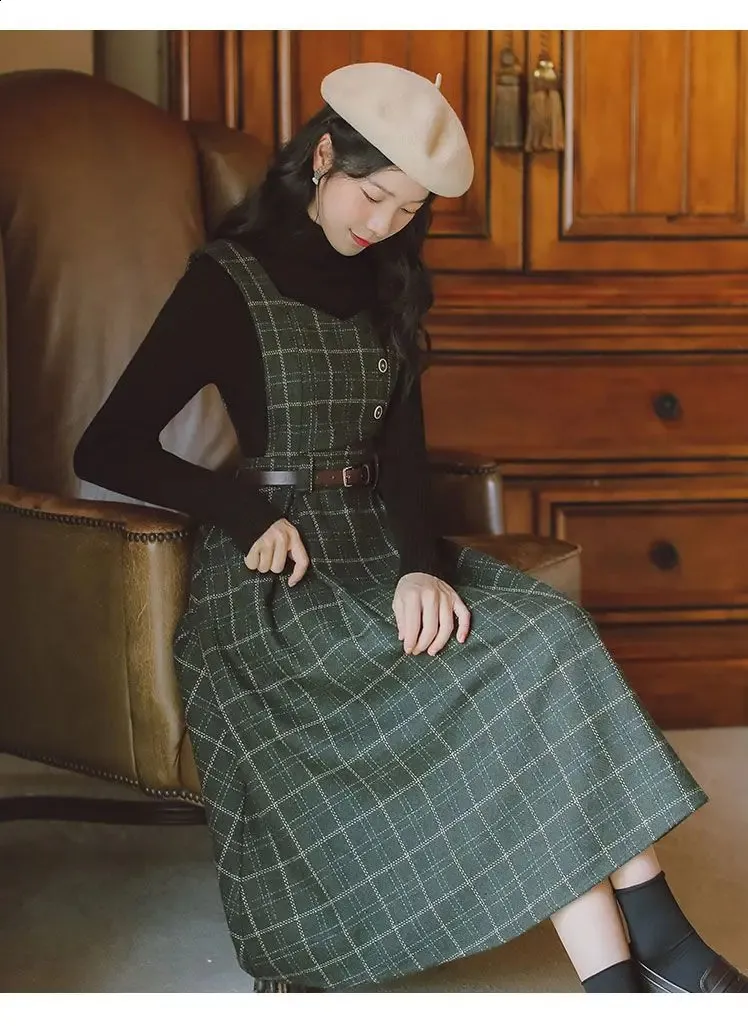 winter check dresses Dress, Check, High Neck, Winter Dress