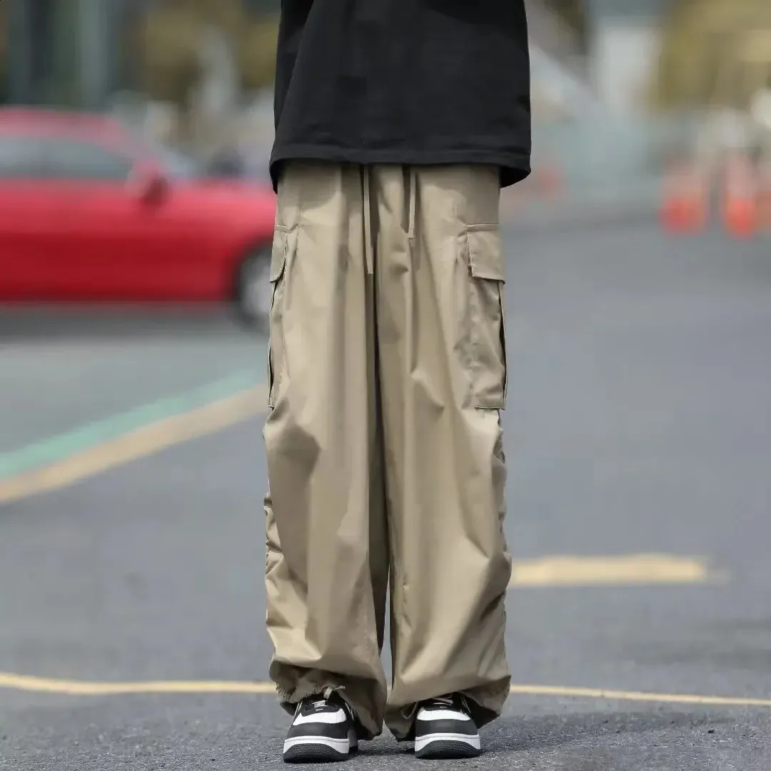 【BOK PLACE】Vintage Cargo American Casual Pocket Wide PT DHgate.com:Vintage Inspired Wide Leg Cargo Pants: American