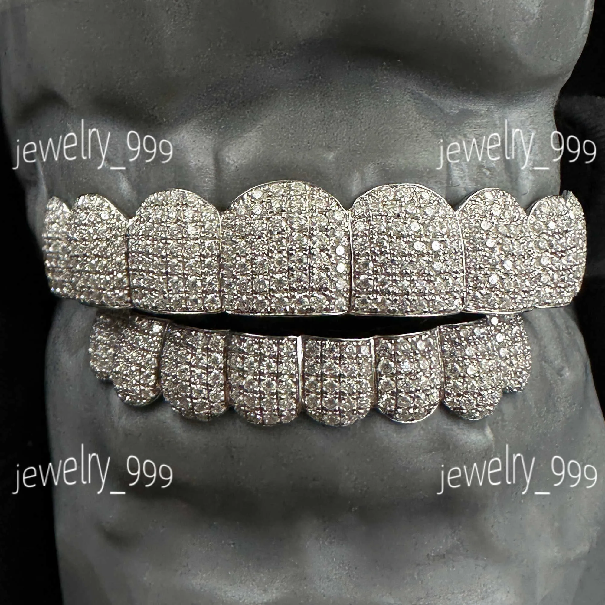Save Big on Bulk Custom VVS Moissanite Diamond 925 Sterling Silver Teeth  Grillz Baguette Round Cut Hand Setting Cluster Hip Hop Jewelry Best Deals 