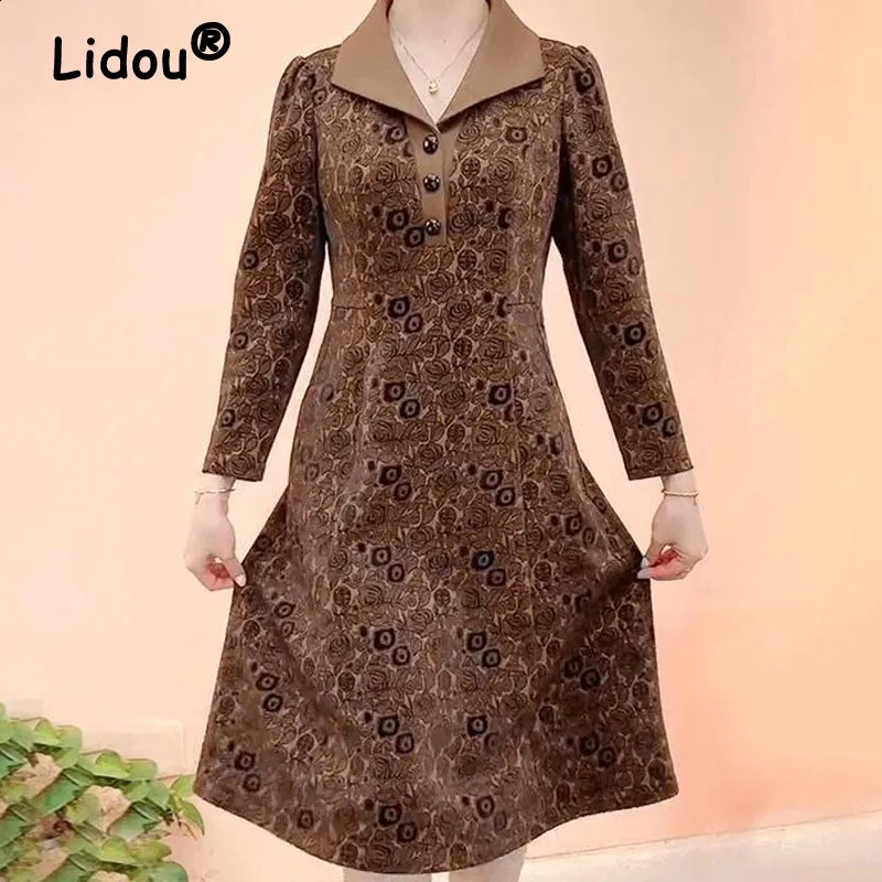 Middle Aged Elderly Women Clothing Autumn Winter Fashion Vintage