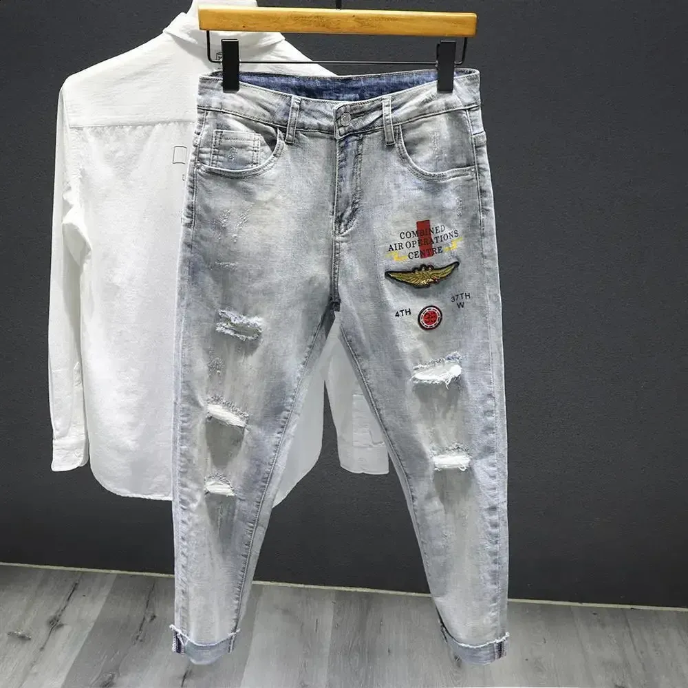 Men's Rhinestone Graphic Cowboy baggy jeans - Hip Hop, Goth 