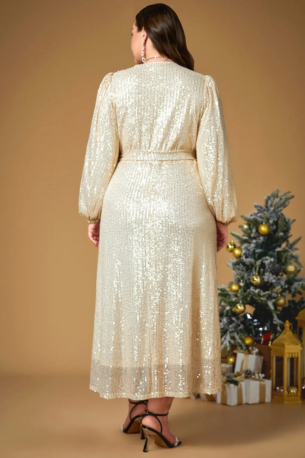 slim fit dress slacks Elegant Cild Shoulder Tea Length Gold Bridesmaid Dress with Ruffles PF –  Promfast