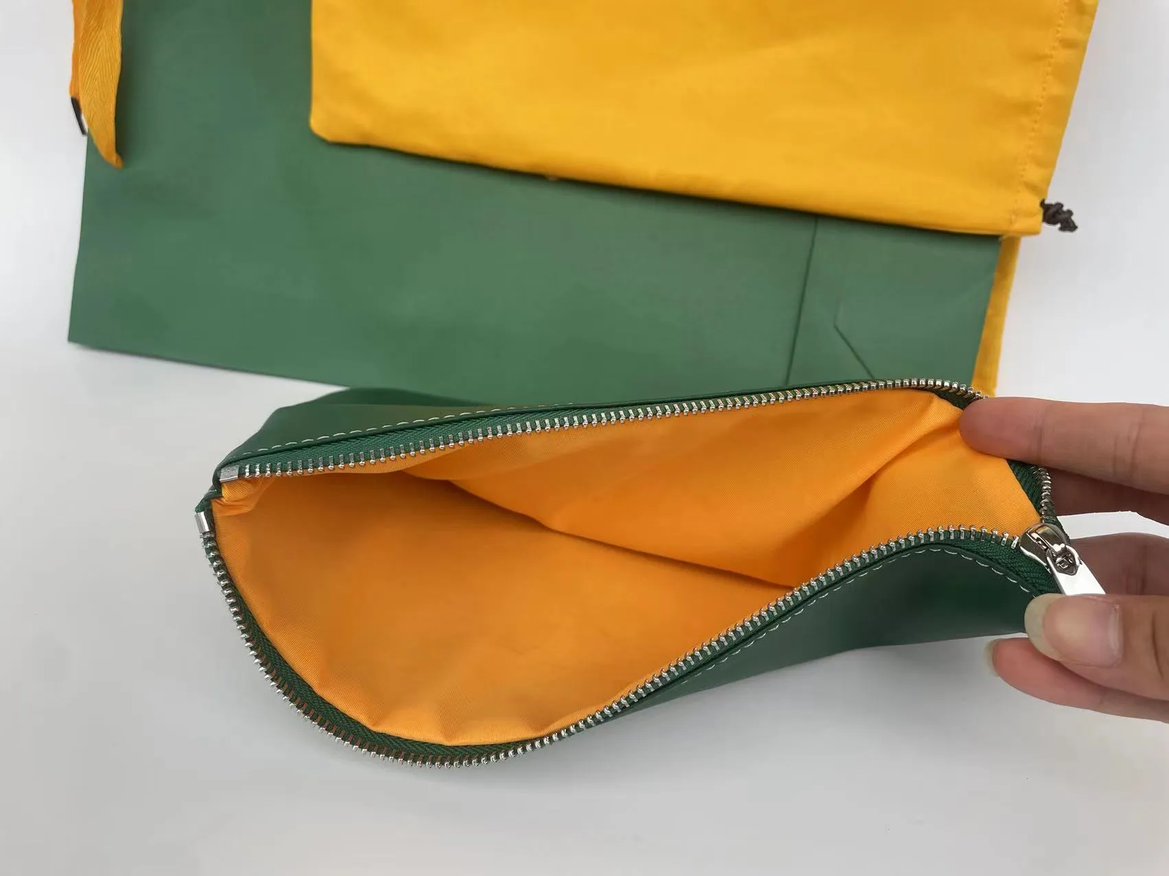 Personalized Leather Clutch Custom Toiletry Makeup Document Organizer
