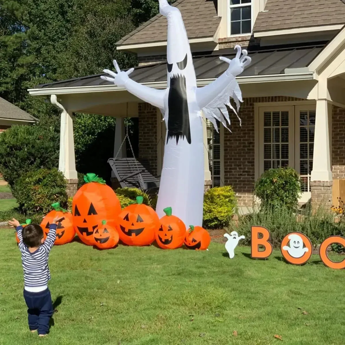 Décoration gonflable d'extérieur pour Halloween, fantôme