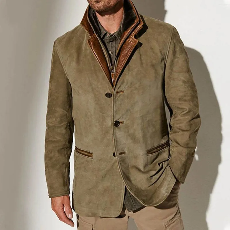 Vestes masculines Streetwear Mens Vintage Jacket Coat 2024 AUTOMNE MASSION BUSTAGE Collier de remin down Coats minces pour hommes vetements