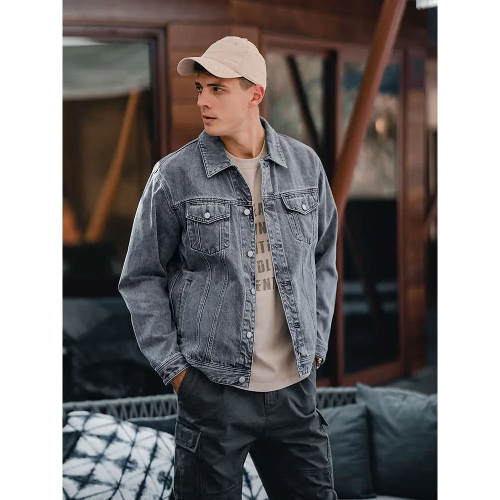 JEMUT】24SS☆ Racer Washing Denim Jacket Men's Zipped racer