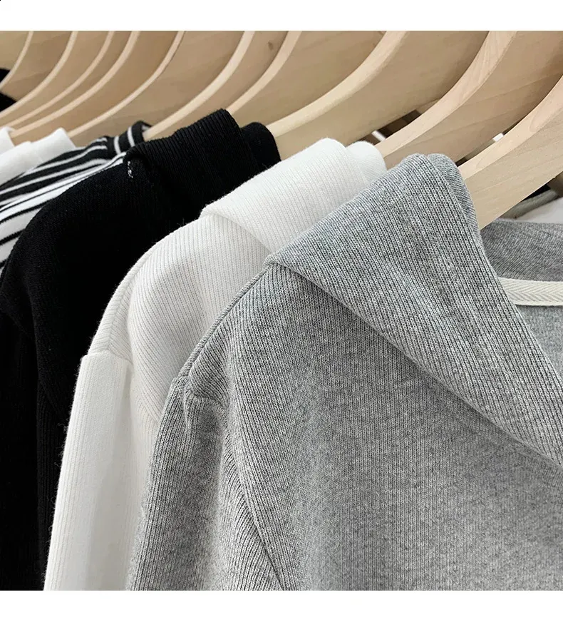 Hoodie Double Zipper Gray Cropped Sweatshirt: Streetwear