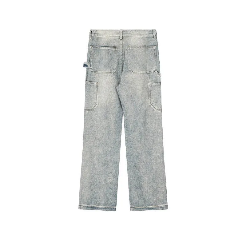 デニ男 DHgate.com:Distressed Slim-Fit Hip-Hop Jeans for Men - Side