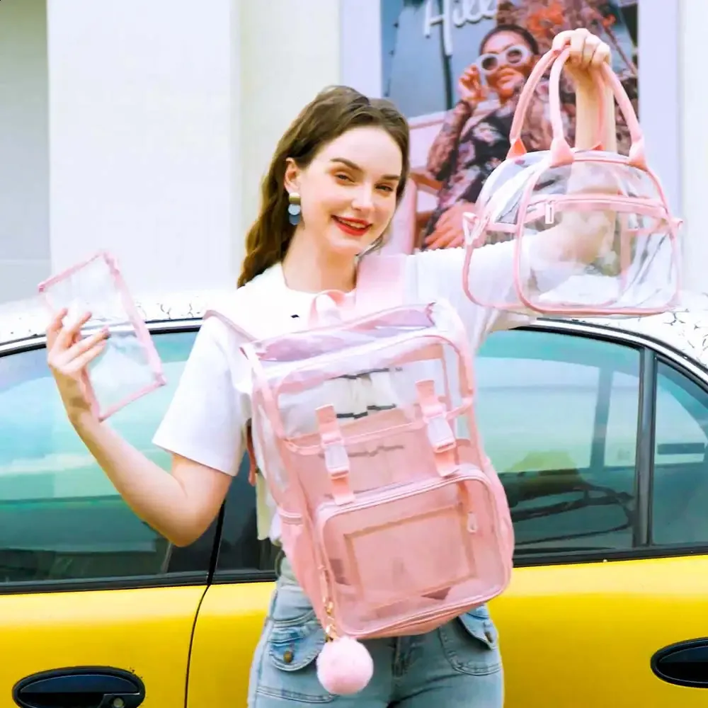 Clear Mini Backpack 12x12x6 – Stadium Approved, See-Through  display picture 3