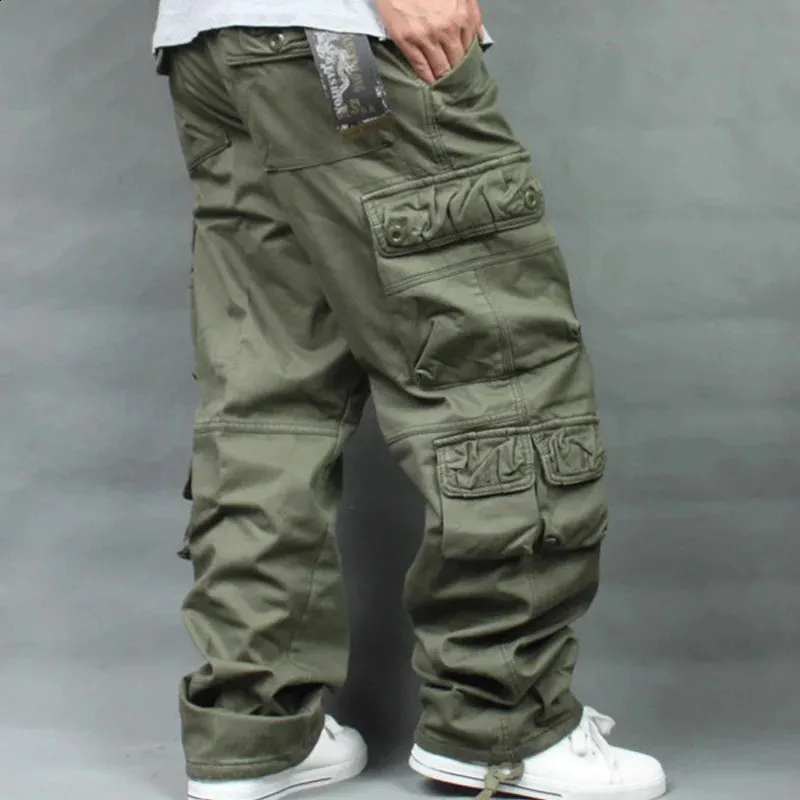 Premium Thick Fleece Trousers: Mens Winter Cargo Style, Baggy Fit. Shop ...