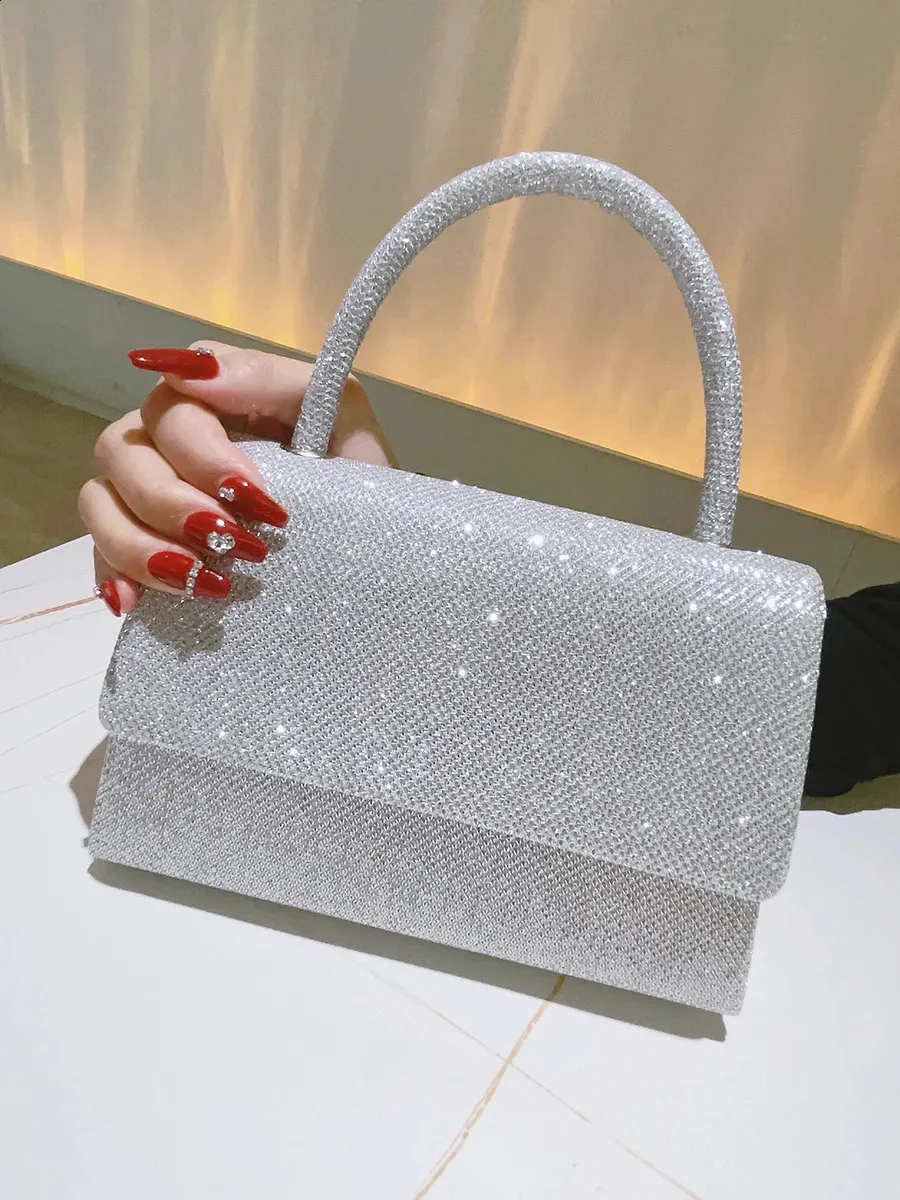 Sparkling Evening Clutch Purse With Detachable Chain Togo