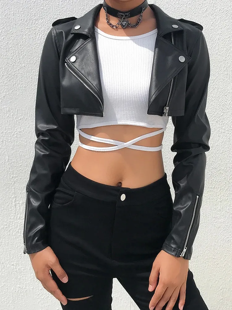 【NONCODE】Puena Stud Crop Jacket DHgate.com:Cropped PU Leather Jacket - Womens Punk Style
