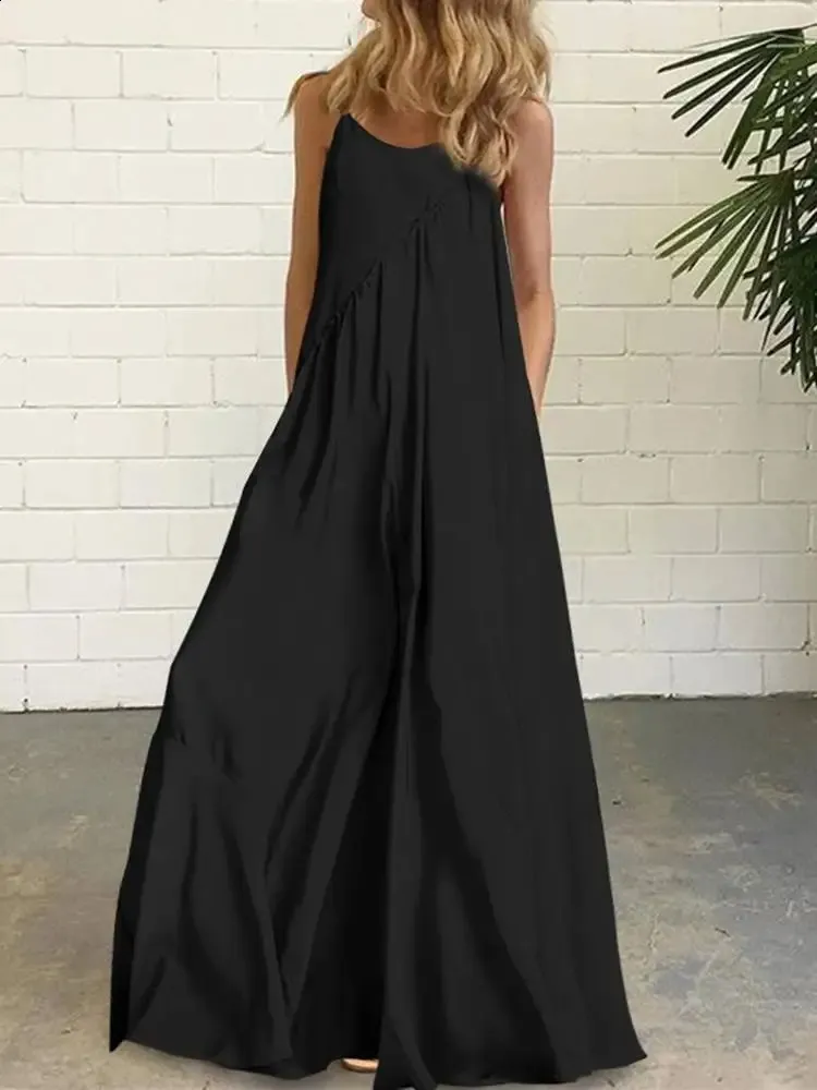Plus Size Spaghetti Strap Sundress - Flowy V-Neck Dress, Casual Summer Robe,  Available in 5XL - Shop Now! from Dhgate Plus size Dresses - price 38.85