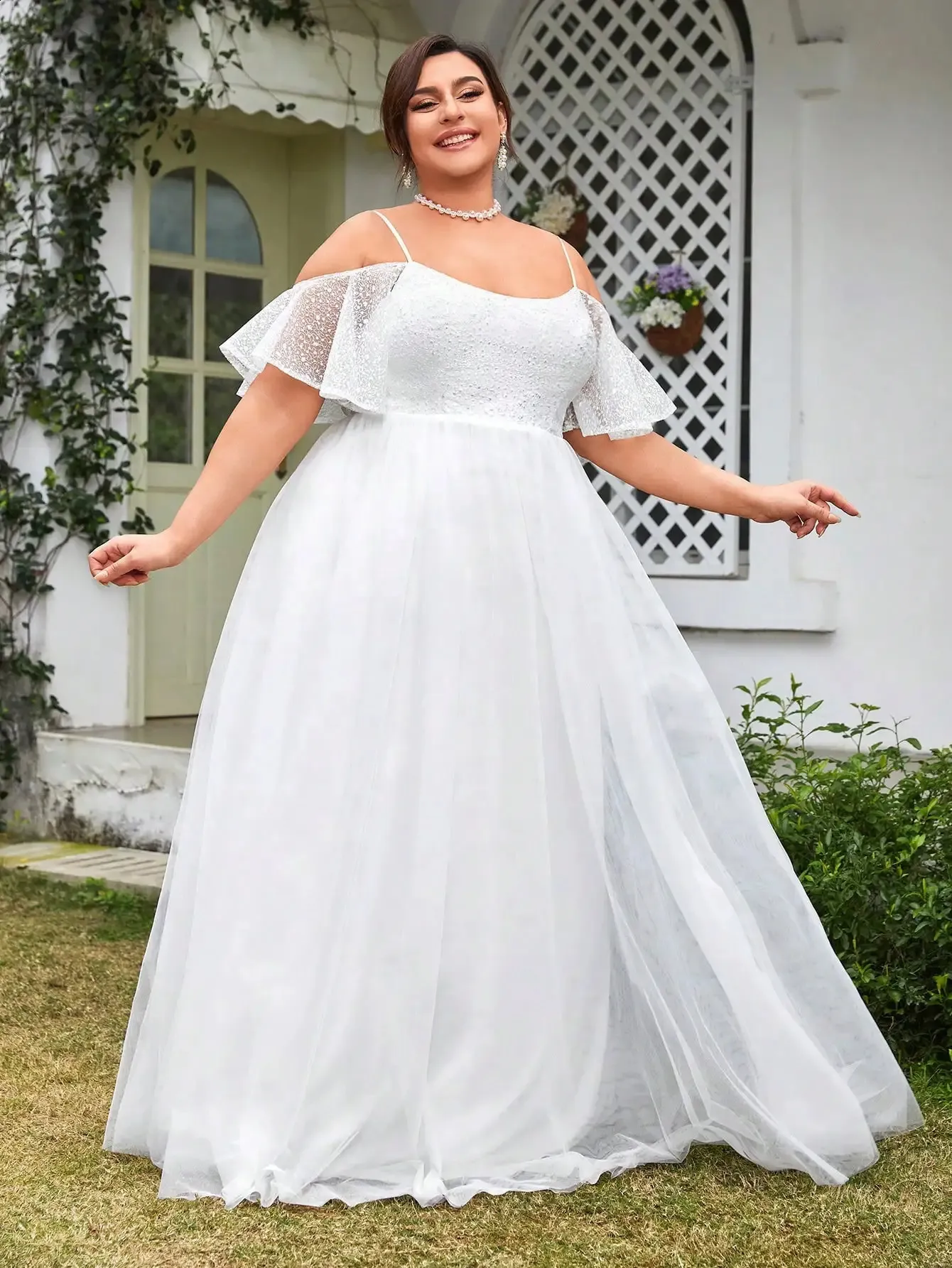 Economize muito em Laço Do Vestido De Casamento Do Decote Da Ilusão Vestido  De Noiva Plus Size Splicing De Malha De Renda, Design Do Pescoço Da Cabeça 