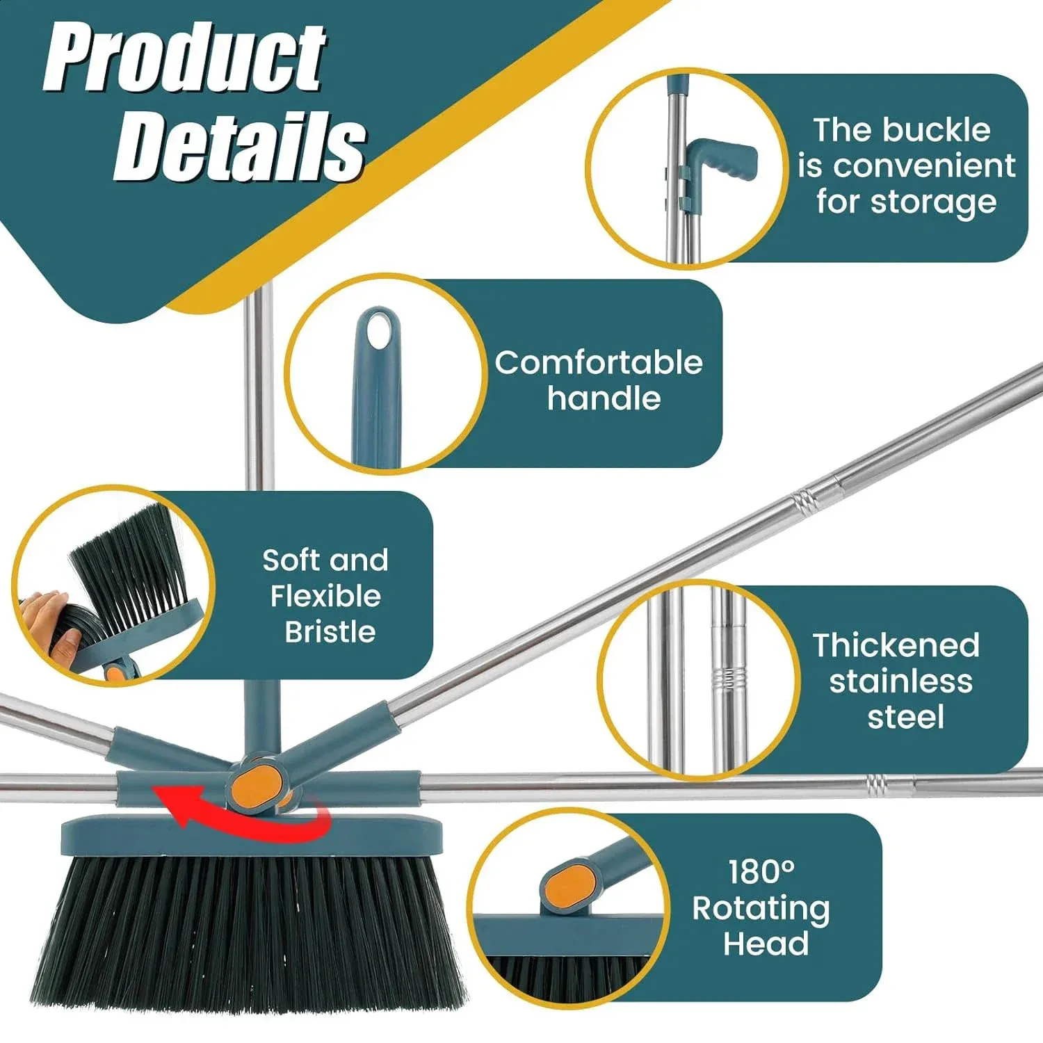 Small Broom And Dustpan Set, Portable Hand Whisk Broom Brush, Mini Hanging Trash Can,Soft Bristle Household Brooms With Dust Pan Combo Set For Cleaning Desktops,Draewr,Sofa,Keyboard - 1 Set (orange