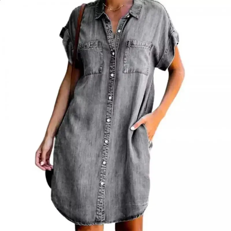 ladies short sleeve denim dress Ramy Brook Women's Liv Denim Minidress - Medium Wash